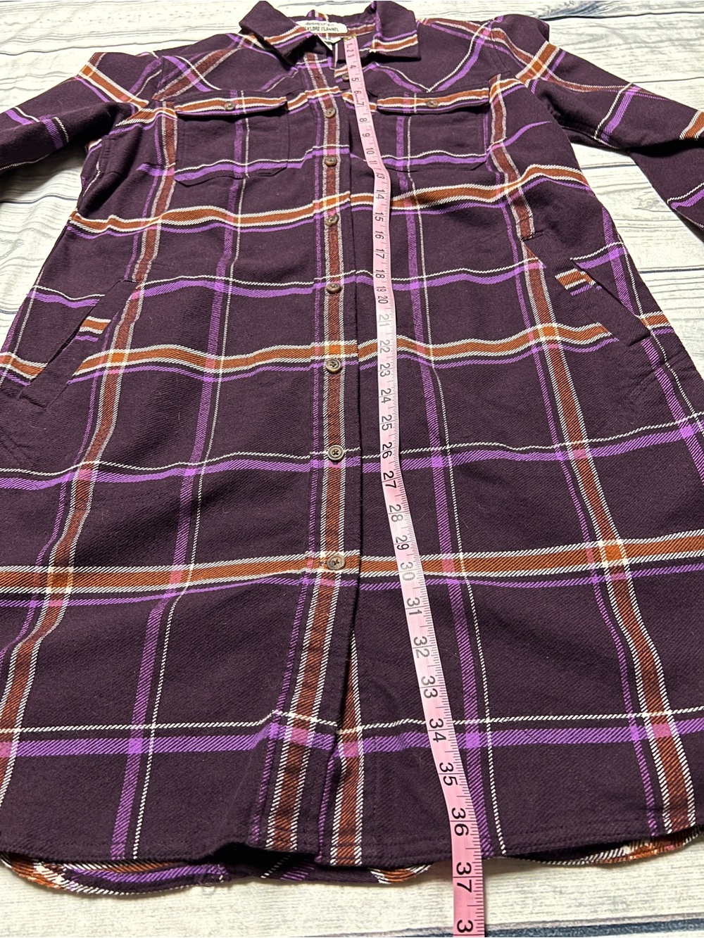 NWOT Duluth Folklore Flannel Shirt Size Medium - Picture 9 of 12